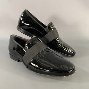 LANVIN Size 8 Black Patent Leather Slip On Loafers Lanvin Patent-Leather Loafers - Black | Editorialist main image 4